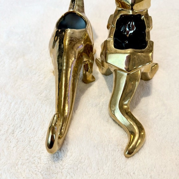 Shiny Gold Dinosaur Figurine Planter Set - Picture 7 of 8